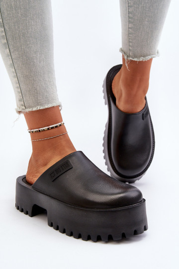 Dámske Papuče s trendovou masívnou podrážkou Big Star NN274014 čierna