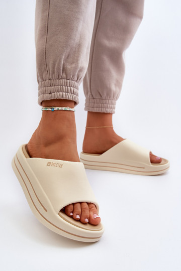 Dámske papuče s platformou Big Star NN274A034 béžová