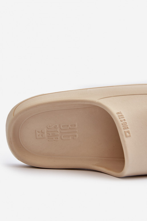 Jednoduché Dámske papuče Big Star NN274A040 béžová