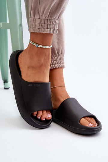 Jednoduché Dámske papuče Big Star NN274A042 čierna 2