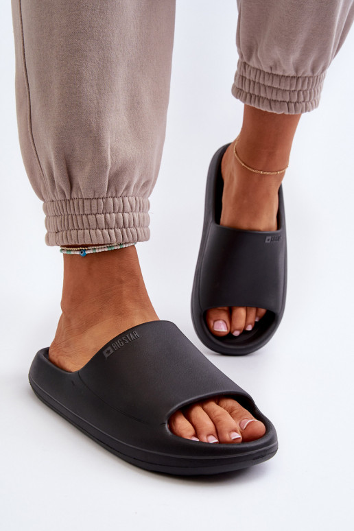 Jednoduché Dámske papuče Big Star NN274A042 čierna