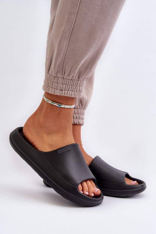 Jednoduché Dámske papuče Big Star NN274A042 čierna