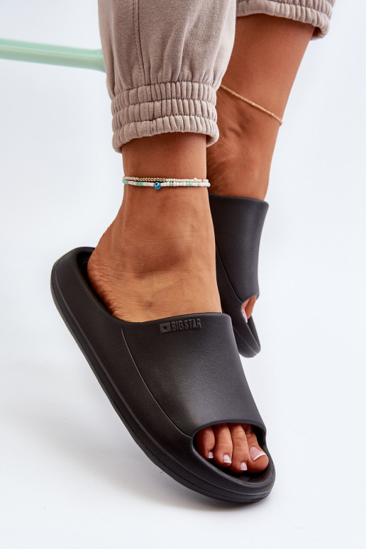 Jednoduché Dámske papuče Big Star NN274A042 čierna