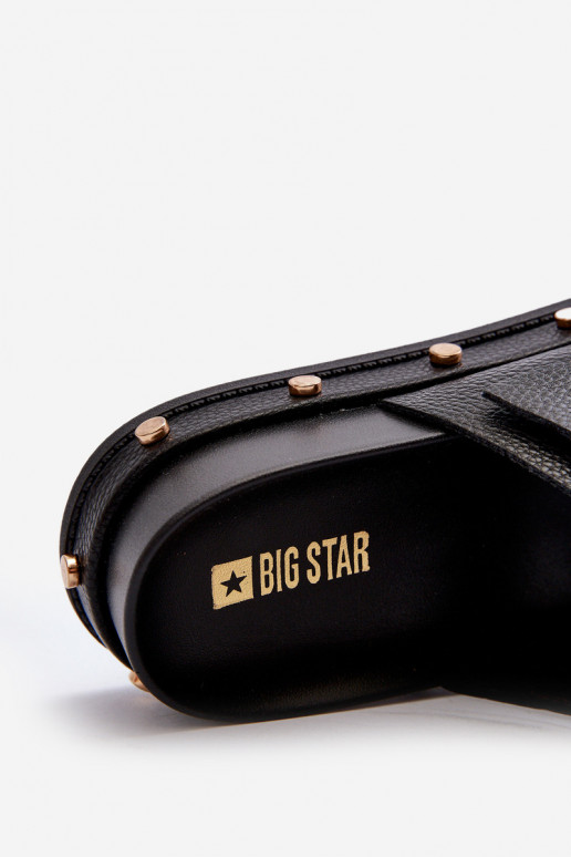 Dámske papuče s platformou Big Star NN27402 čierna
