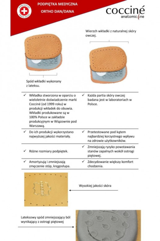 COCCINE ORTHO DAN Ponožky na podpätku Zapnuté Ostrogi PiętoIne COCCINE ORTHO DAN Ponožky na podpätku Zapnuté Ostrogi PiętoIne