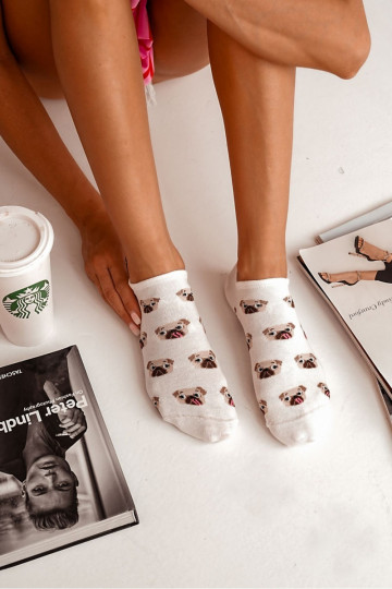 Ponožky Dámske BaInełniane IN Mopsy slonovina