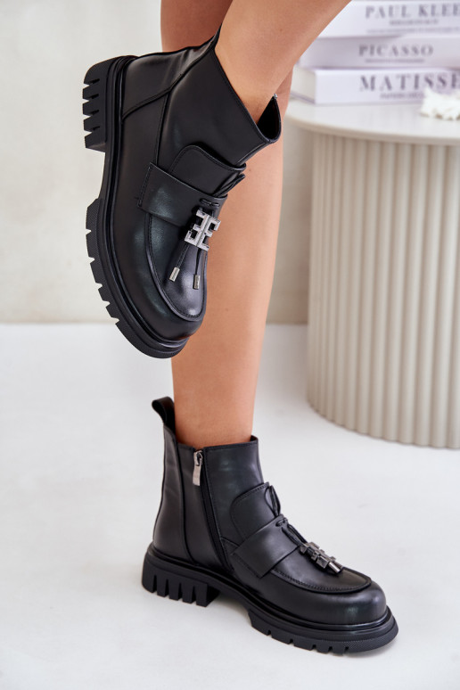 Kožené zateplené čižmy s ornamentmi... Kožené zateplené čižmy s ornamentmi...