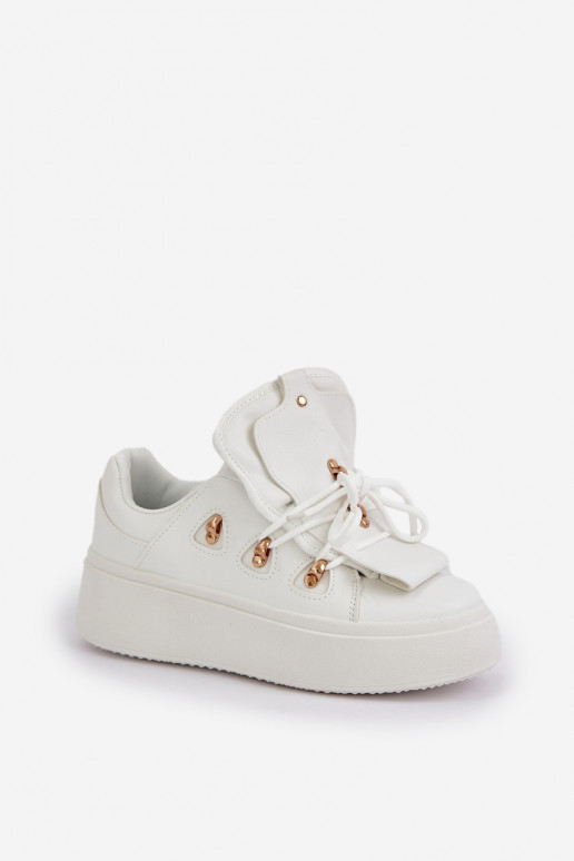 Tenisky model obuvi Dámske s platformou biela farba Dolistana Tenisky model obuvi Dámske s platformou biela farba Dolistana