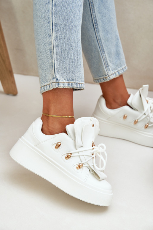 Tenisky model obuvi Dámske s platformou biela farba Dolistana Tenisky model obuvi Dámske s platformou biela farba Dolistana