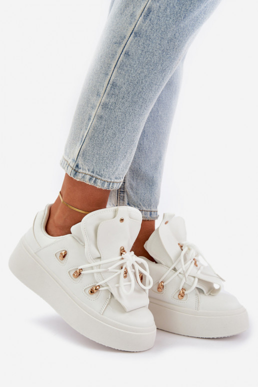 Tenisky model obuvi Dámske s platformou biela farba Dolistana Tenisky model obuvi Dámske s platformou biela farba Dolistana