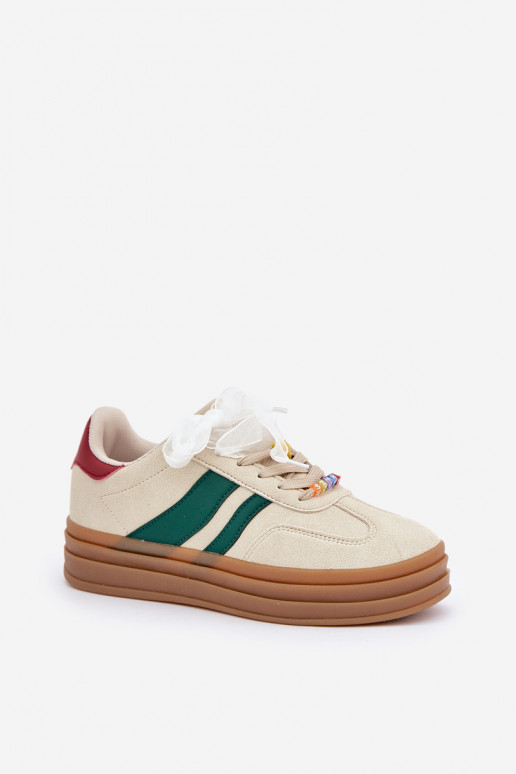 Tenisky model obuvi Dámske Z Przypinkami béžová Jariana Tenisky model obuvi Dámske Z Przypinkami béžová Jariana