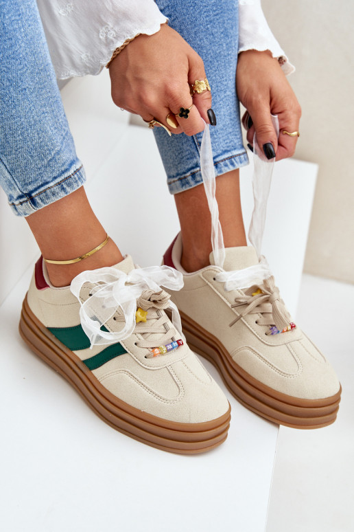 Tenisky model obuvi Dámske Z Przypinkami béžová Jariana Tenisky model obuvi Dámske Z Przypinkami béžová Jariana