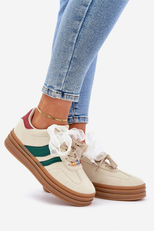 Tenisky model obuvi Dámske Z Przypinkami béžová Jariana Tenisky model obuvi Dámske Z Przypinkami béžová Jariana