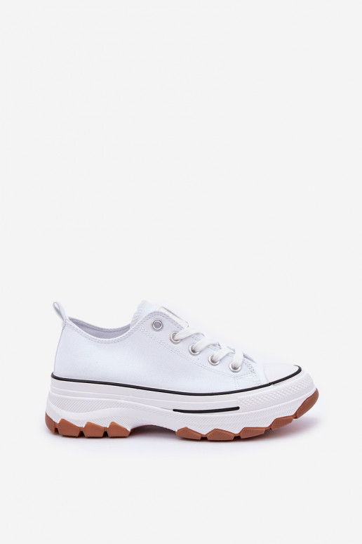 Nízka Bežná obuv s platformou biela farba AradInin Nízka Bežná obuv s platformou biela farba AradInin