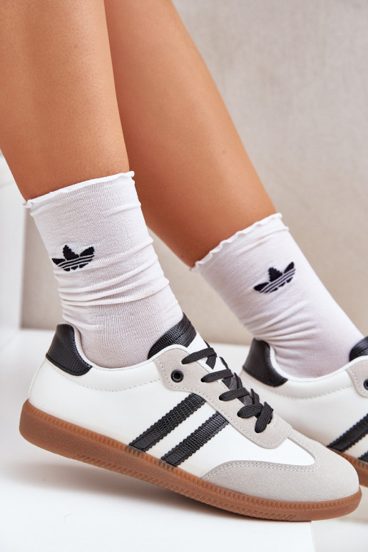 ploché tenisky Tenisky Dámske biely-čierna Loredis