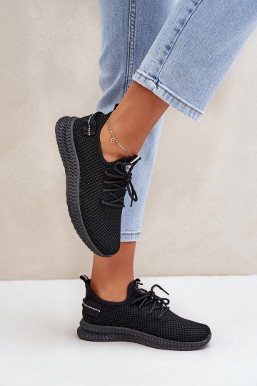 Sieťovina Trvalý model tenisky Dámske čierna Harice