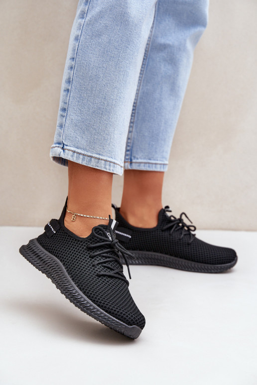 Sieťovina Trvalý model tenisky Dámske čierna Harice