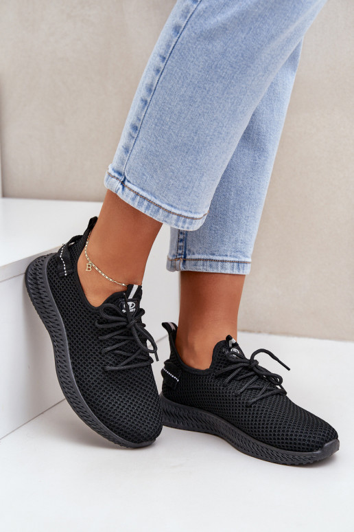 Sieťovina Trvalý model tenisky Dámske čierna Harice