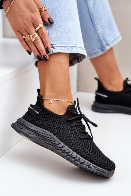 Sieťovina Trvalý model tenisky Dámske čierna Harice