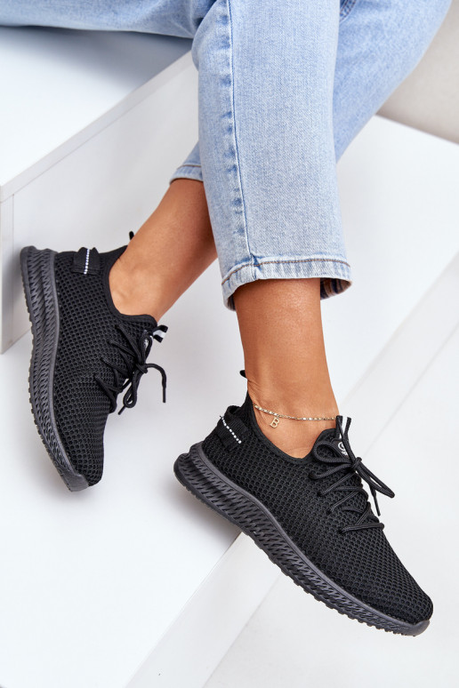 Sieťovina Trvalý model tenisky Dámske čierna Harice