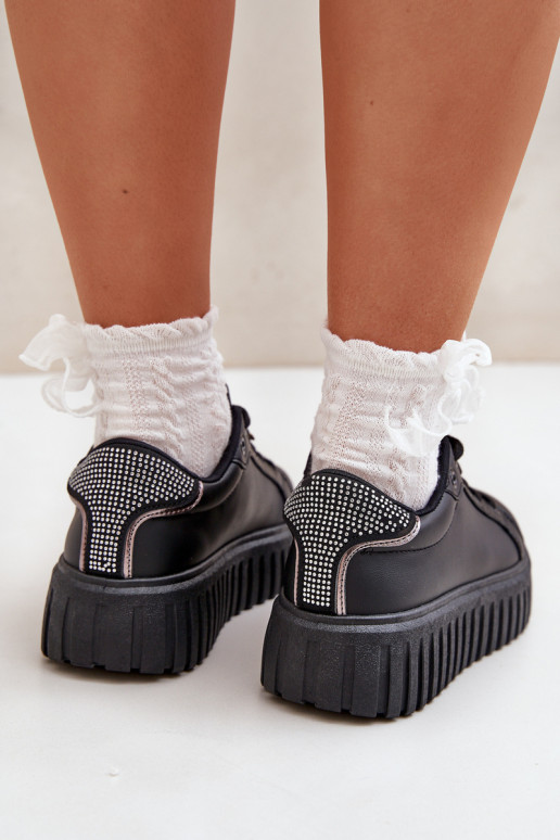 Tenisky model obuvi Dámske Z Przypinkami čierna Grelesi