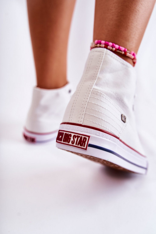 Dámske ležérne topánky s čižmami Big Star DD274332 biela farba Dámske ležérne topánky s čižmami Big Star DD274332 biela farba