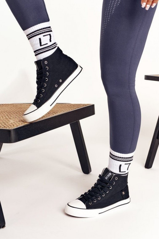 Dámske ležérne topánky s čižmami Big Star DD274330 čierna