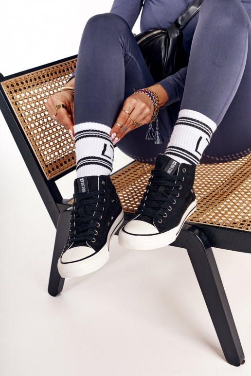 Dámske ležérne topánky s čižmami Big Star DD274330 čierna