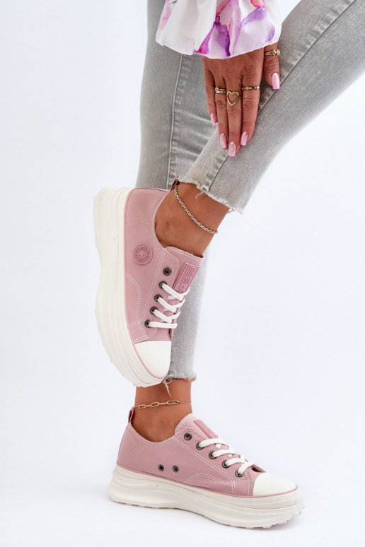 Dámske Topánky s trendovou masívnou podrážkou Big Star NN274129 Ružová