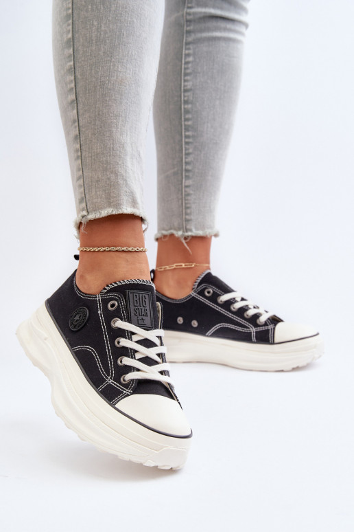 Dámske Topánky s trendovou masívnou podrážkou Big Star NN274125 čierna