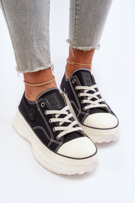 Dámske Topánky s trendovou masívnou podrážkou Big Star NN274125 čierna