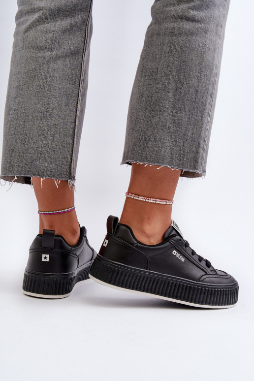 Tenisky model obuvi Dámske s platformou Big Star NN274255 čierna