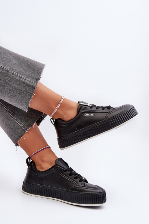 Tenisky model obuvi Dámske s platformou Big Star NN274255 čierna