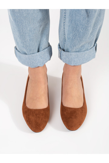 Hnedá farba zo semišu Vysoké opätky na päte 2