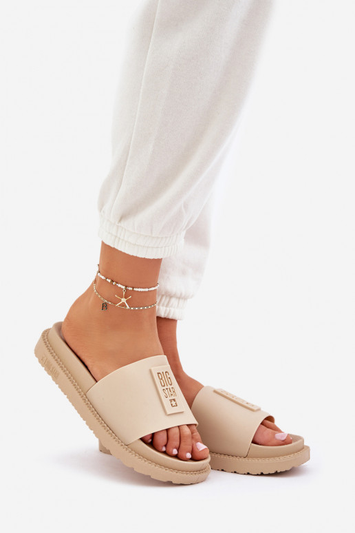 Dámske papuče Big Star LL274A210 béžová