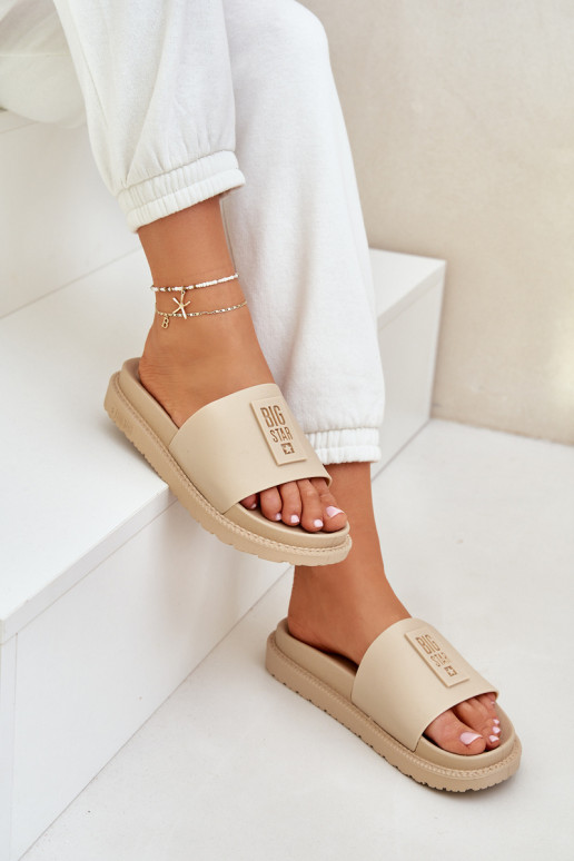 Dámske papuče Big Star LL274A210 béžová