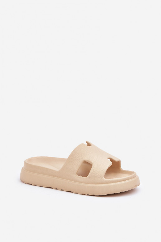 Ľahké papuče Papuče S výrezmi béžová Neladith Ľahké papuče Papuče S výrezmi béžová Neladith
