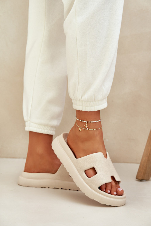 Ľahké papuče Papuče S výrezmi slonovina Neladith