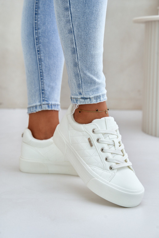 Big Star biele platformové tenisky s... Big Star biele platformové tenisky s...