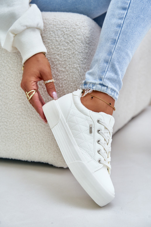 Big Star biele platformové tenisky s... Big Star biele platformové tenisky s...