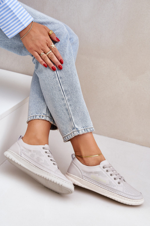 Tenisky z pravej kože sivá Cloesa