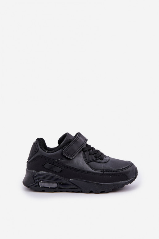 Detský model tenisiek so zapínaním na zapínanie, čierna farba Krissandra