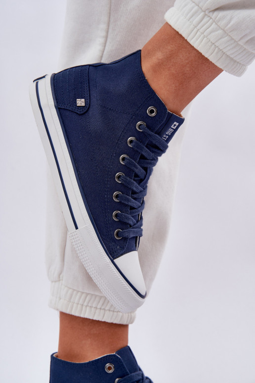 Dámske ležérne topánky s čižmami Big Star DD274333 tmavomodrá Dámske ležérne topánky s čižmami Big Star DD274333 tmavomodrá