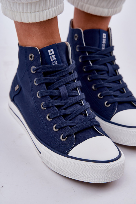 Dámske ležérne topánky s čižmami Big Star DD274333 tmavomodrá Dámske ležérne topánky s čižmami Big Star DD274333 tmavomodrá