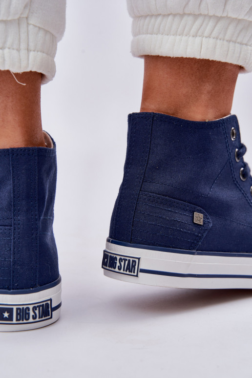 Dámske ležérne topánky s čižmami Big Star DD274333 tmavomodrá Dámske ležérne topánky s čižmami Big Star DD274333 tmavomodrá