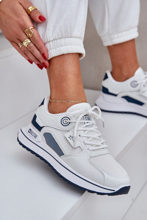 tenisky Tenisky model obuvi Dámske Big Star NN274A103 HI-POLY SYSTEM biely-tmavomodrá tenisky Tenisky model obuvi Dámske Big Star NN274A103 HI-POLY SYSTEM biely-tmavomodrá