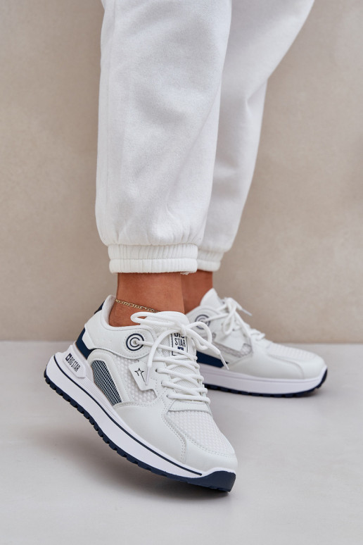 tenisky Tenisky model obuvi Dámske Big Star NN274A103 HI-POLY SYSTEM biely-tmavomodrá tenisky Tenisky model obuvi Dámske Big Star NN274A103 HI-POLY SYSTEM biely-tmavomodrá