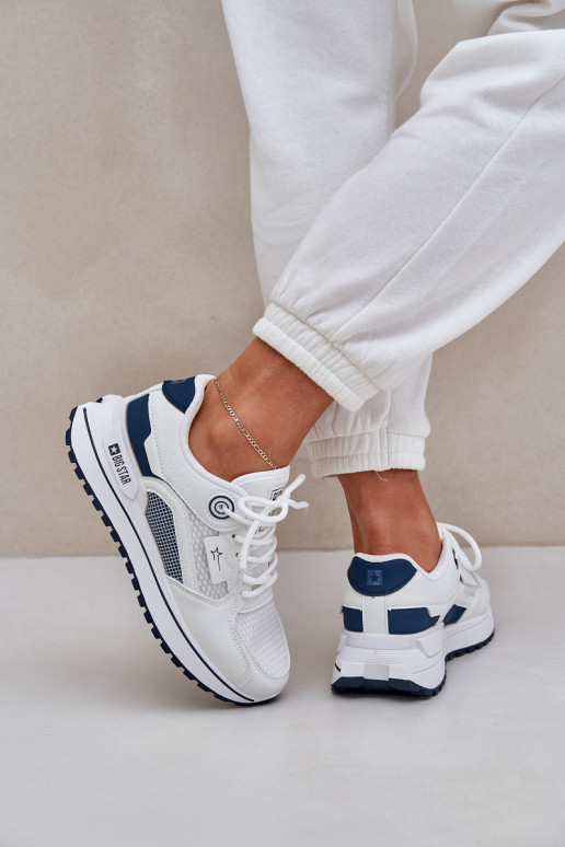 tenisky Tenisky model obuvi Dámske Big Star NN274A103 HI-POLY SYSTEM biely-tmavomodrá tenisky Tenisky model obuvi Dámske Big Star NN274A103 HI-POLY SYSTEM biely-tmavomodrá
