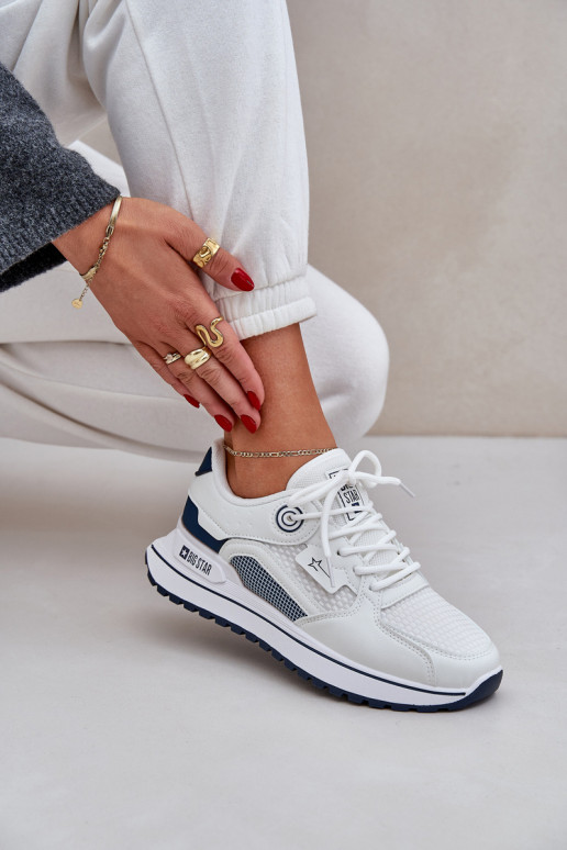 tenisky Tenisky model obuvi Dámske Big Star NN274A103 HI-POLY SYSTEM biely-tmavomodrá tenisky Tenisky model obuvi Dámske Big Star NN274A103 HI-POLY SYSTEM biely-tmavomodrá