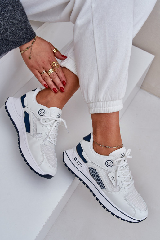 tenisky Tenisky model obuvi Dámske Big Star NN274A103 HI-POLY SYSTEM biely-tmavomodrá tenisky Tenisky model obuvi Dámske Big Star NN274A103 HI-POLY SYSTEM biely-tmavomodrá